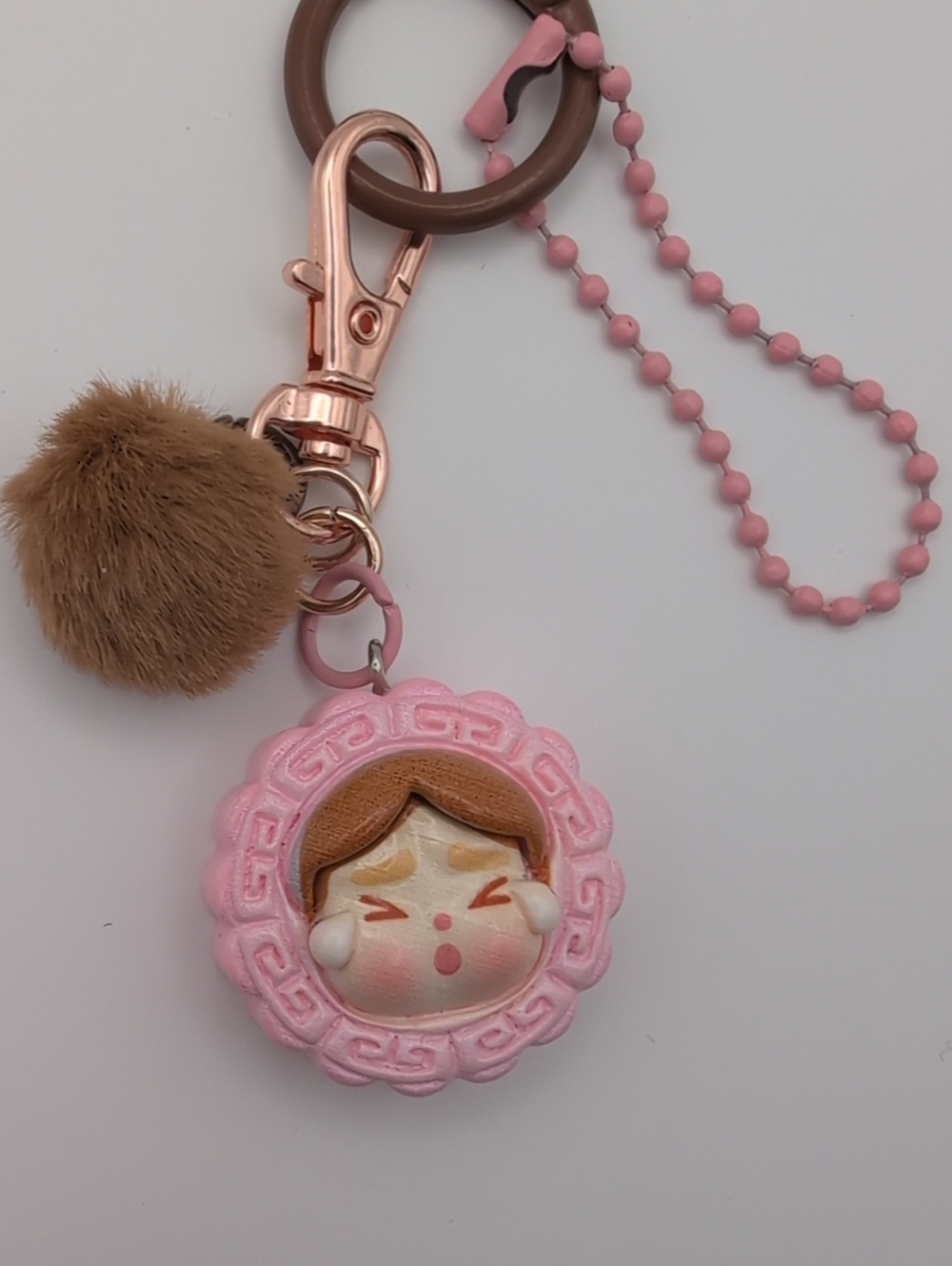 Handmade Cute Kawaii Doll Pom-Pom Keychain *Customizable